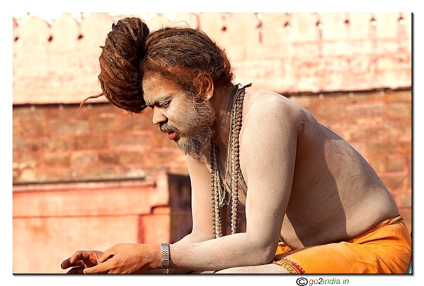 Sadhu near temple at Puri