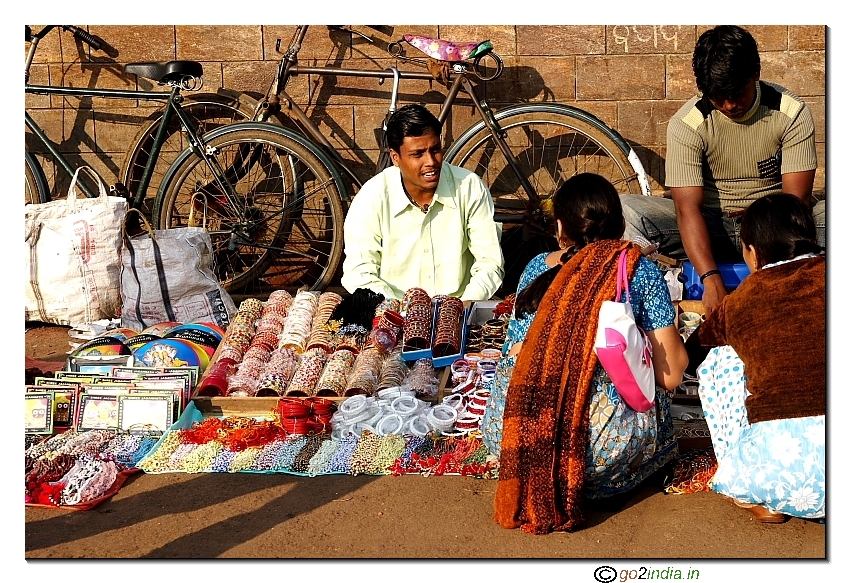 Selling Bangle near Puri temple