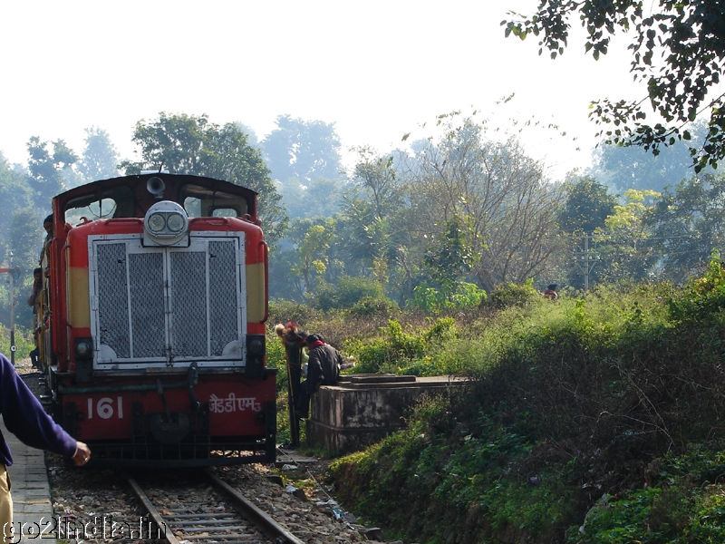 Approching train engine