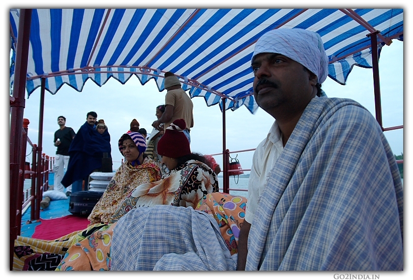 People woke up early in the morning to see sun rise at Godavari Cruise journey