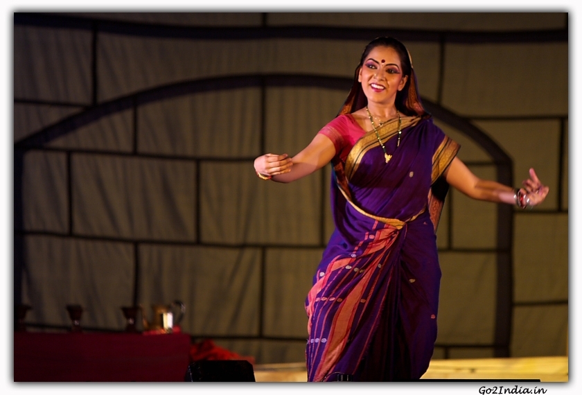 Stage performance by Kuchipudi dancer