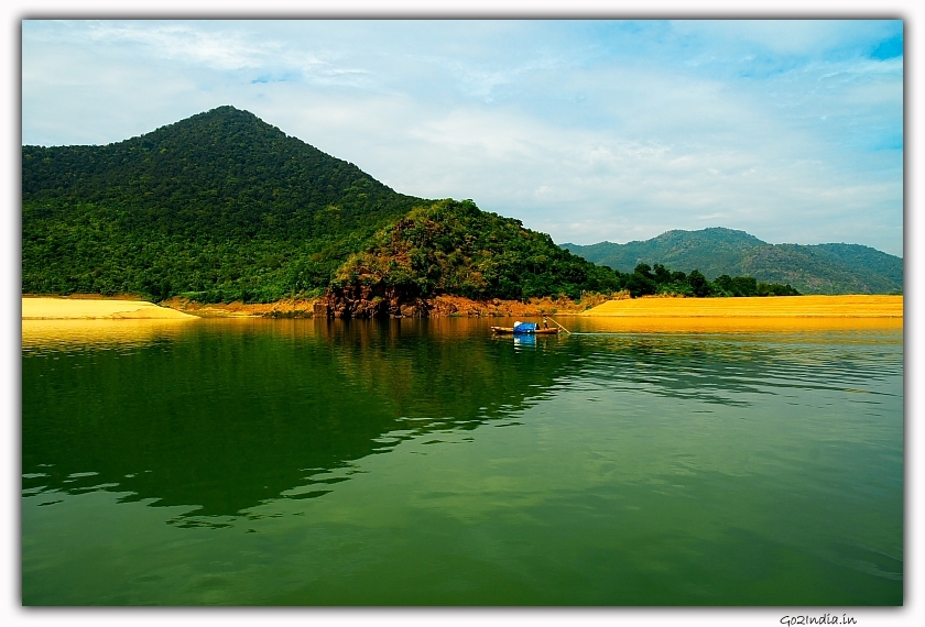 Green color water in river Godavari 