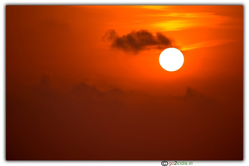 Sun rise as seen from a guest house
