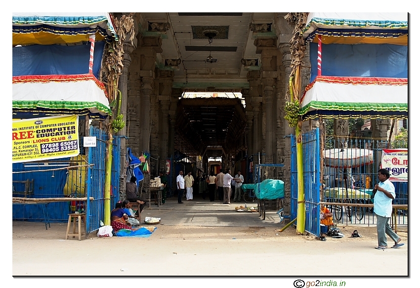 The main complex area of Ekambaresarar temple Kanchipuram