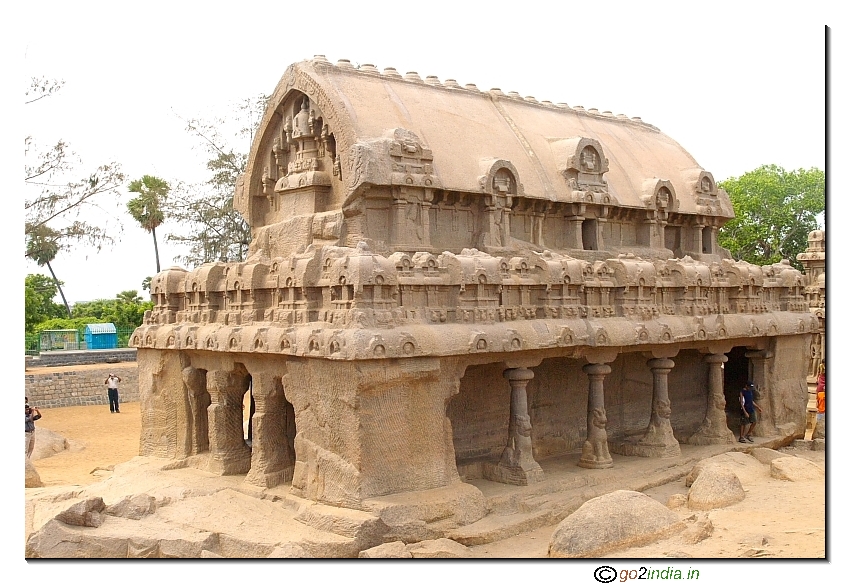 Monolithic stone carved Rathas at Mahabalipuram 