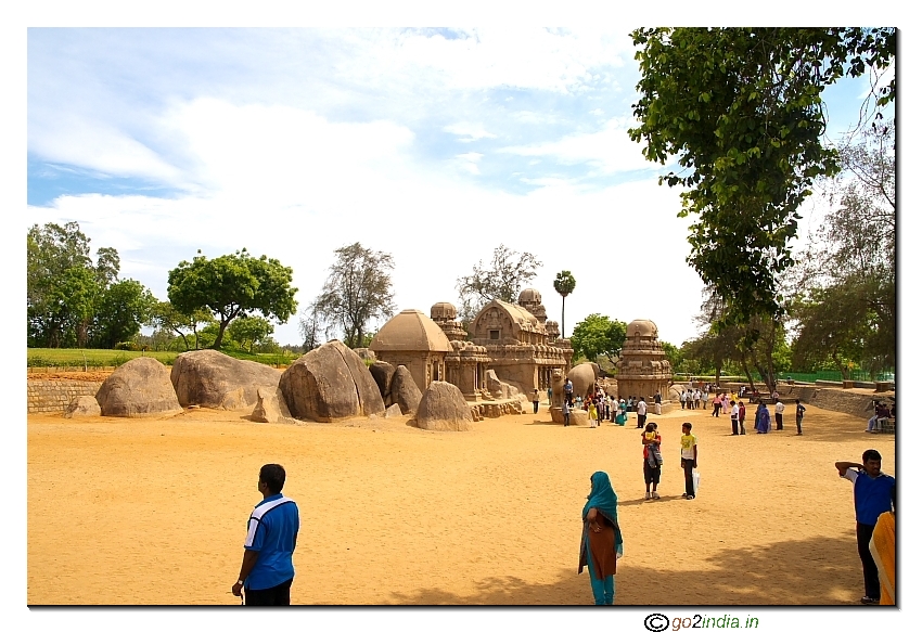 Mahabalipuram stone status of Pandavas