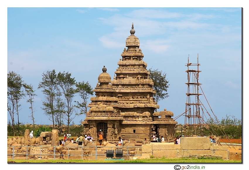 Temples at sea shore of Mahabalipuram