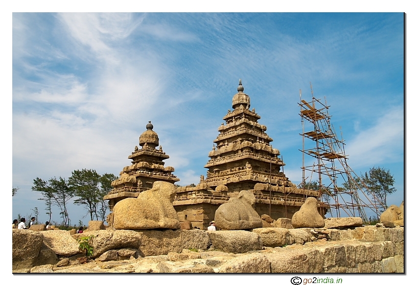 Temples in stone at Mahavalipuram near Chennai