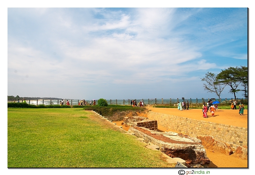 Stone temple by the side of sea near Mahavalipuram