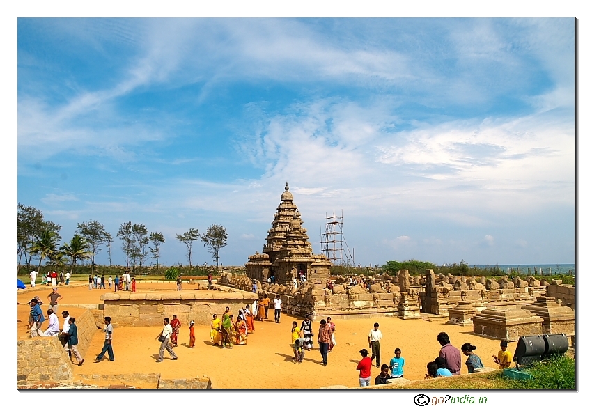 Temples and sea beaches at Mahavalipuram