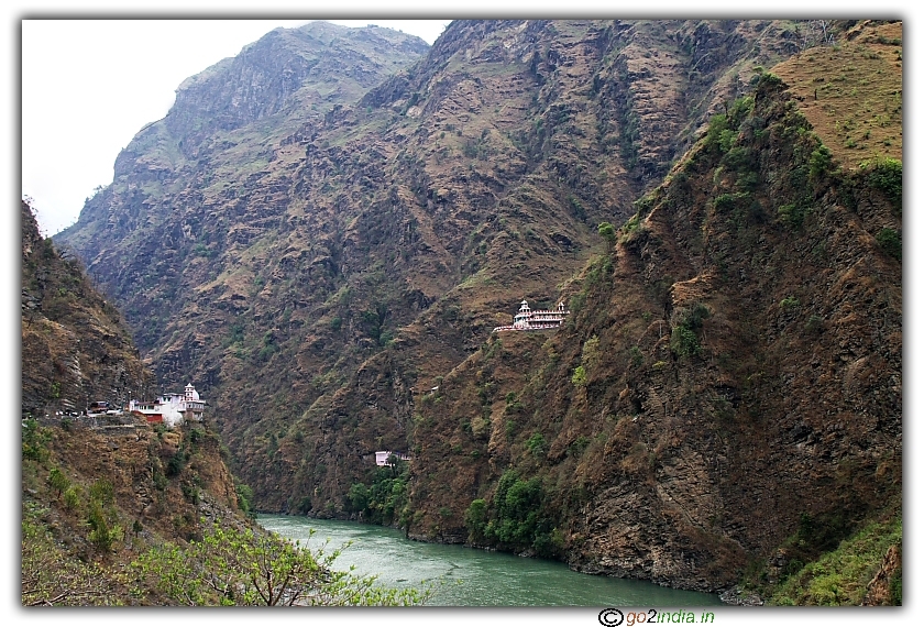 Valley view beside Beas river on the way to Manali from Delhi near Kullu