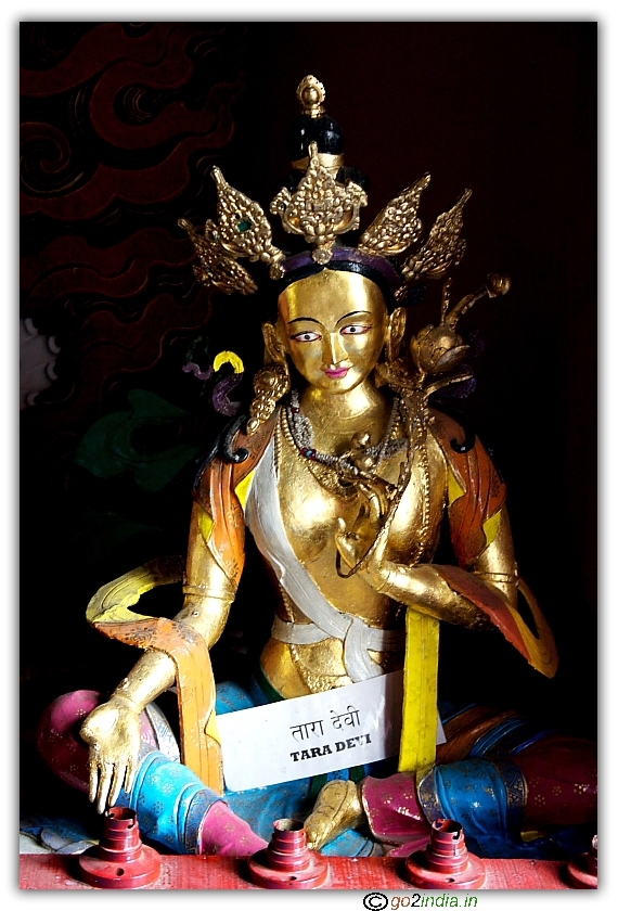 statue of Tara Devi at Manali Buddhist monastery