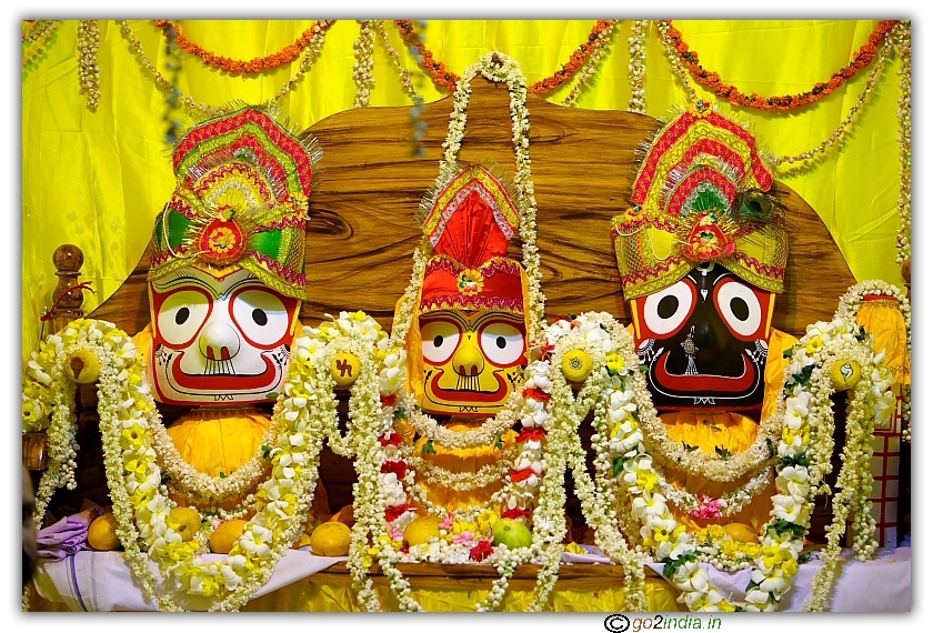 Lord Jagannatha, Bhalabadra and Subhadra from a local temple