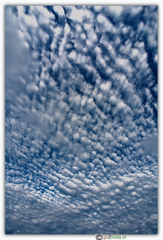 Pattern of clouds in the sky portrait orientation