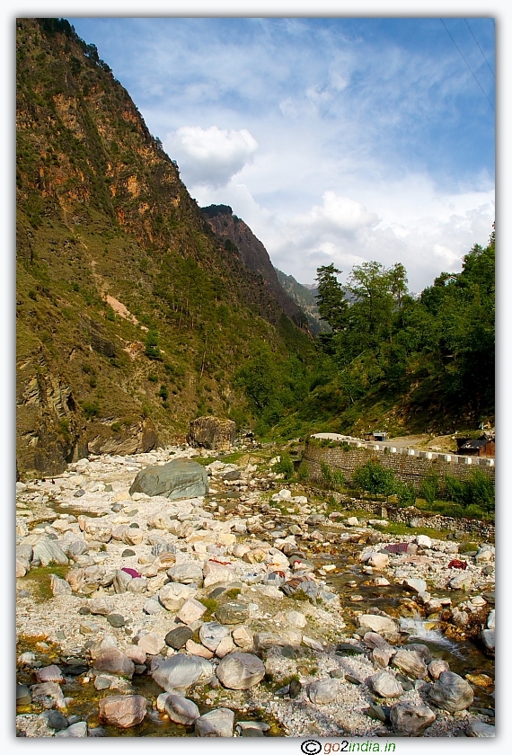 Valley view beside parvati river