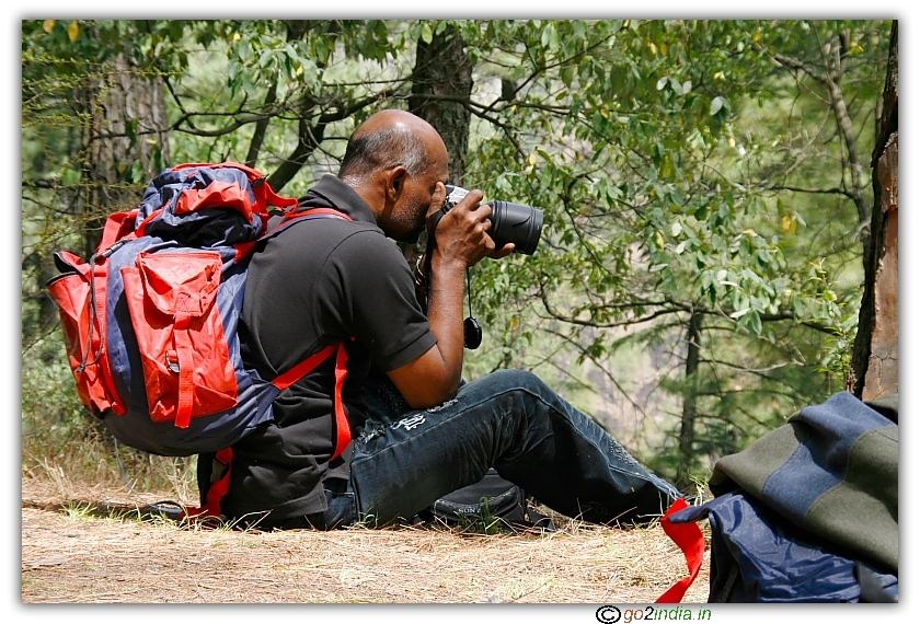 Person taking photo in Trial trek