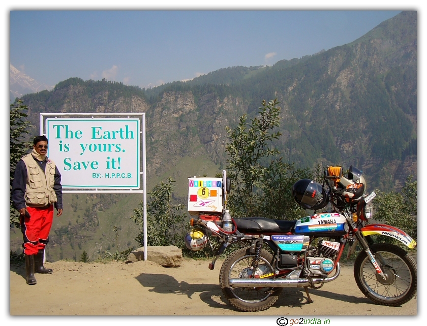 Save earth board at Himalayas