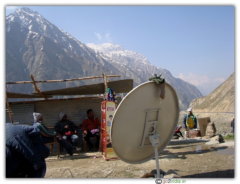 Dish antenna at Himalayas for DTH