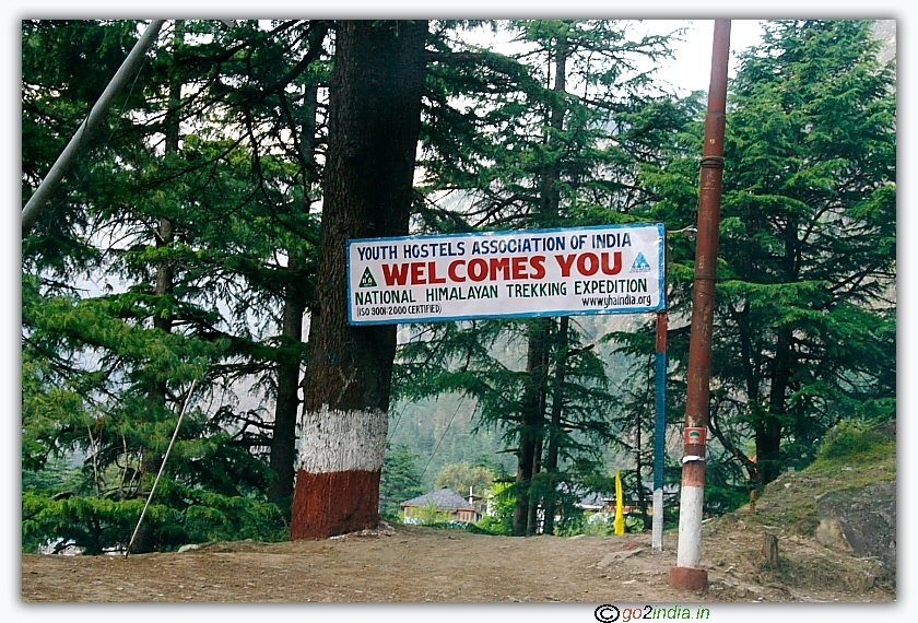 Base camp board at Kasol