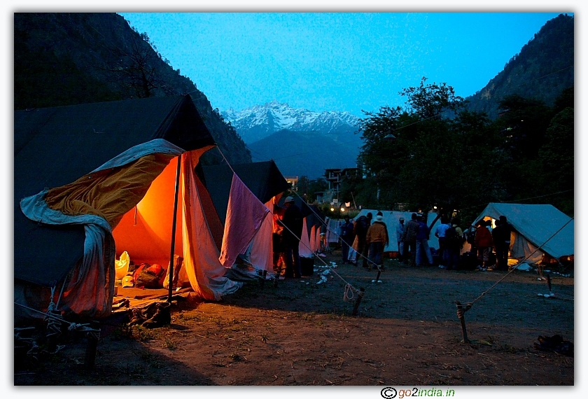 Tents at Sarpass base camp 