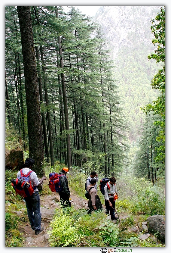 Returning from acclimatization trek