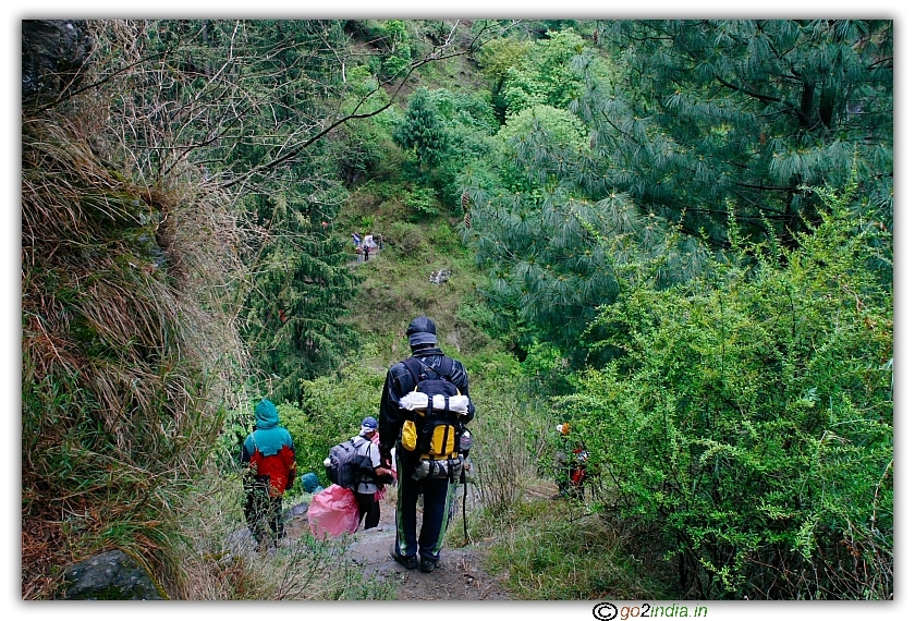 Starting point of Sarpass trek at Unchdhar