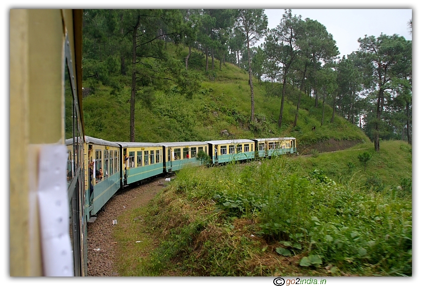 Himlayan Queen on a curve while travelling to Shimla