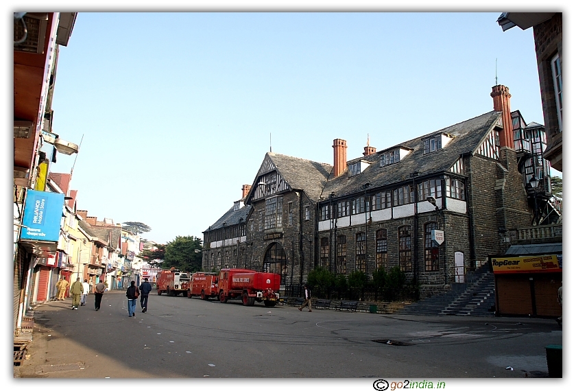 Old buildings at Shimla Mall road