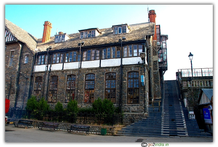Steps by the side of Municipality building at Shimla 