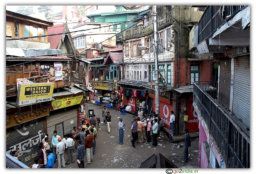 Towards Mall road in Shimla in morning hours
