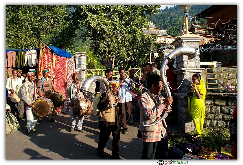 During Dasahara festival at Sarahan