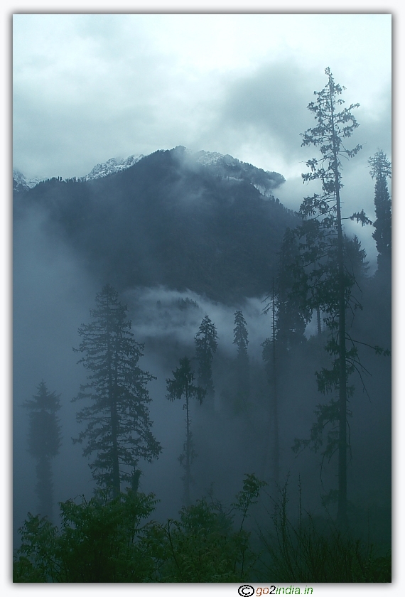 Clouds and rains at Himalayas