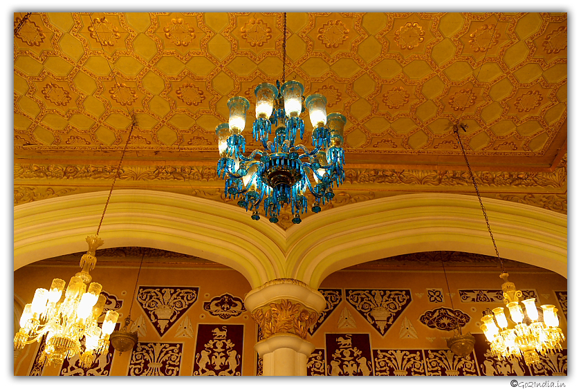 Bangalore palace internal light decoration