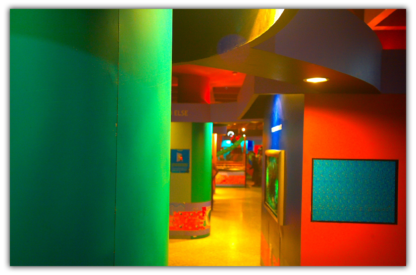 Colorful abstract view in the Planetorium