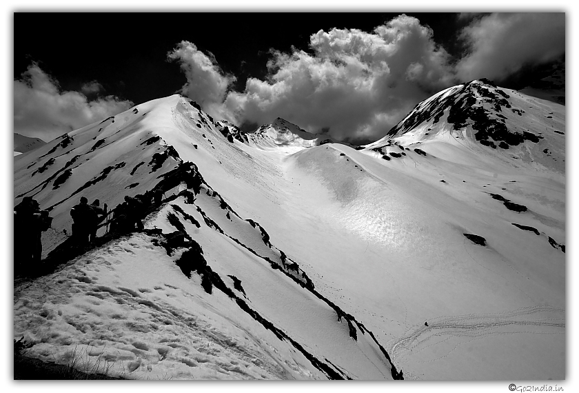 Himalayan view after crossing Biskeri Pass