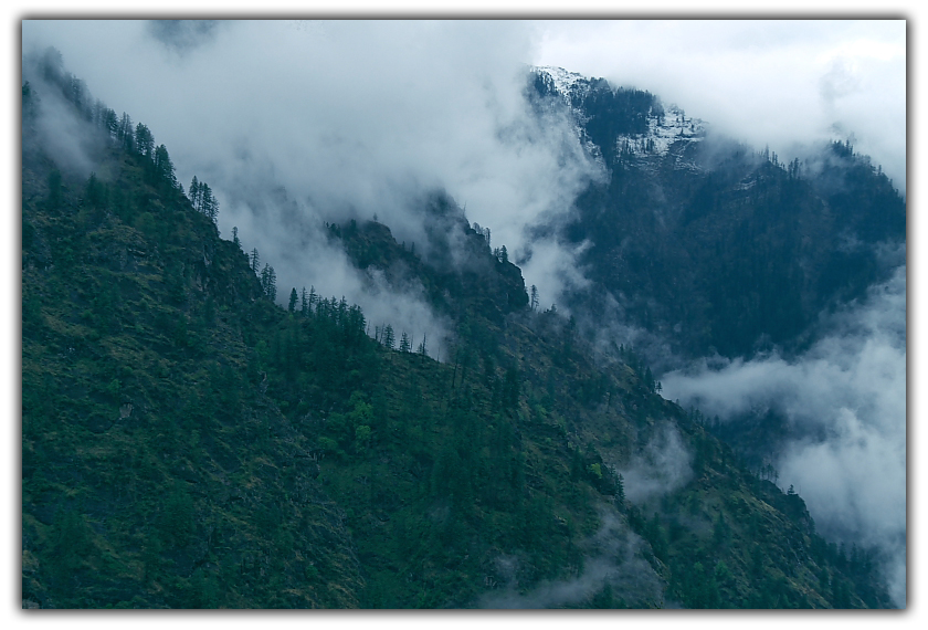 Himalayan glaciers as seen from Guna pani