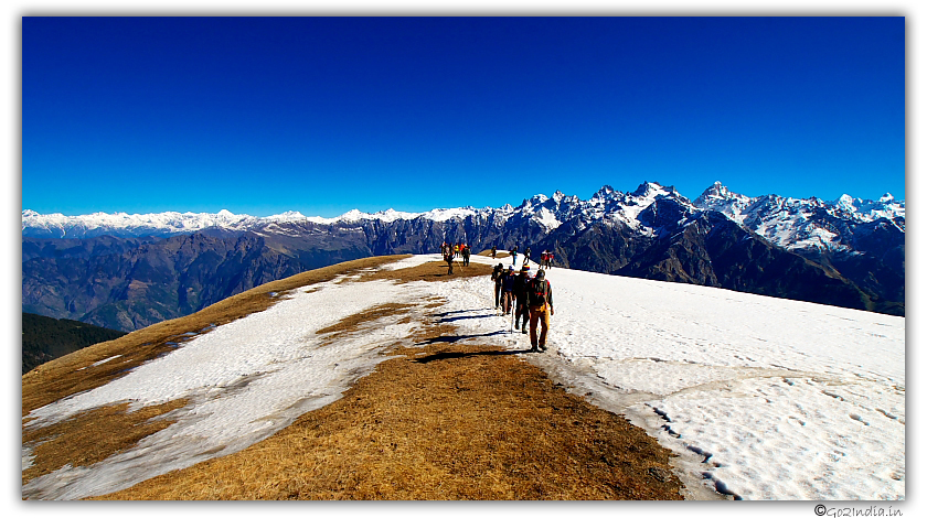 Himalayan range as seen from Sar pass