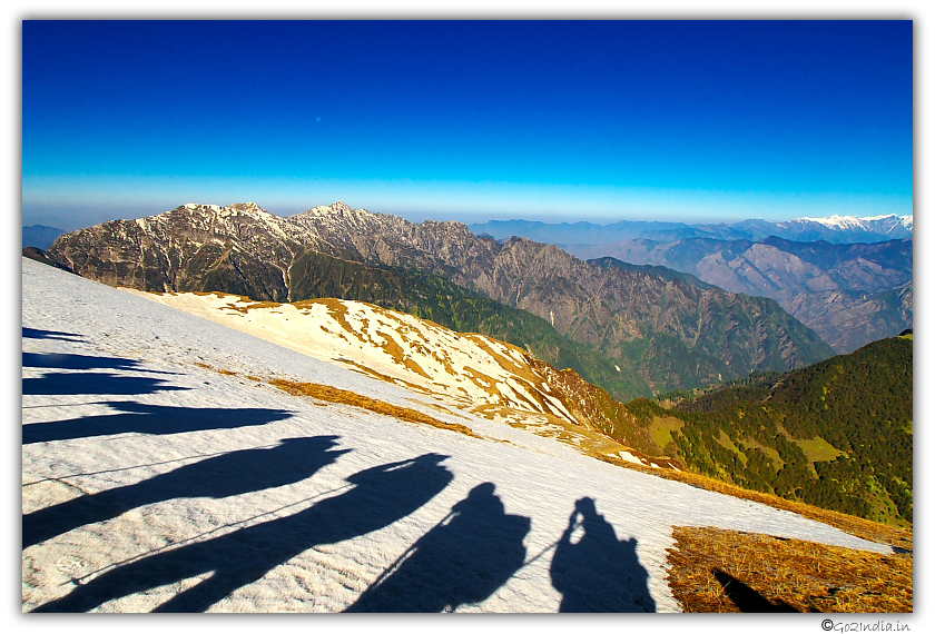 Layers of Himalayan hills as seen at Sar pass