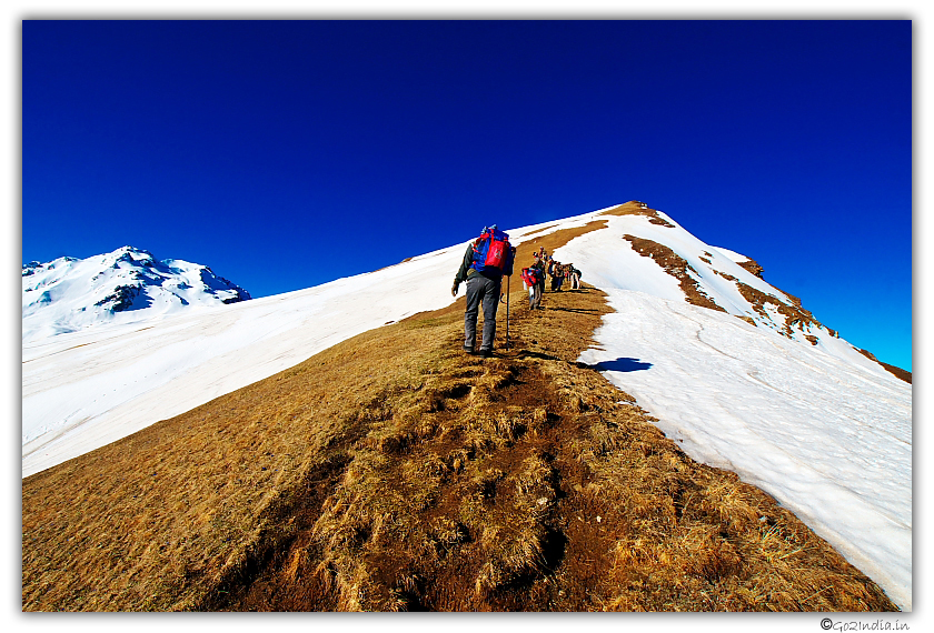 Strenuous climbing after Tila Lotni