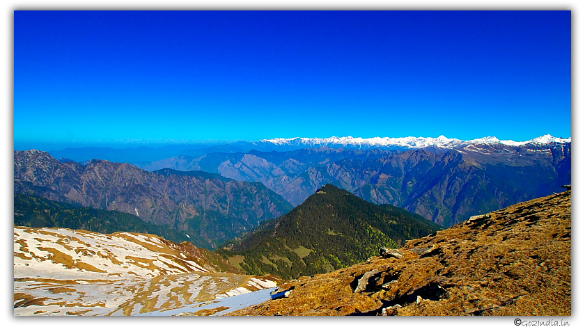 Panoramic view of Shivalik Himalayan range as seen from Sarpass
