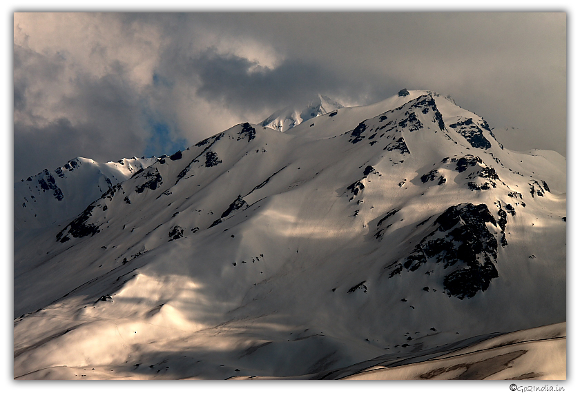 Close up view of snow capped Himalaya