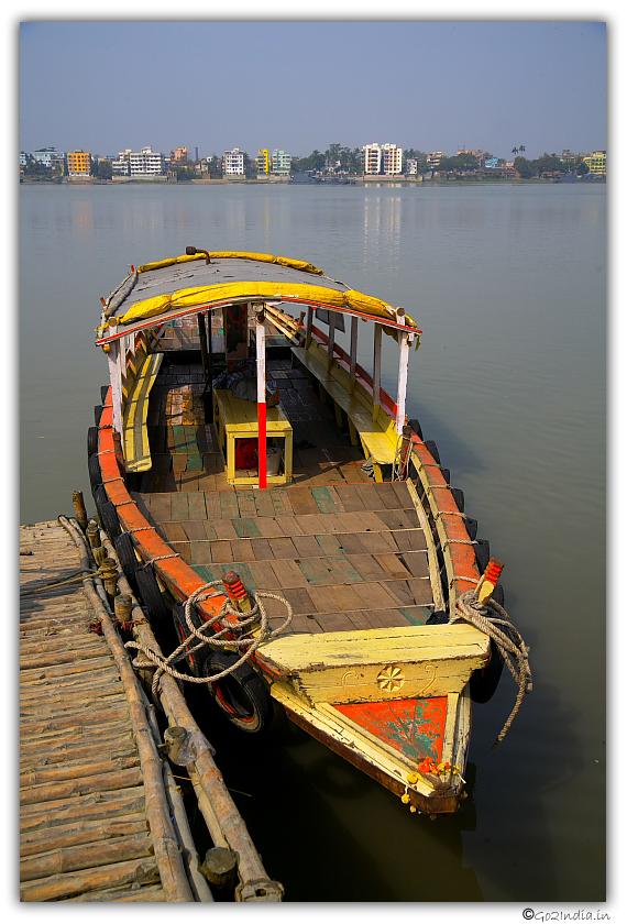 Boat at Hooghly river in Kolkata
