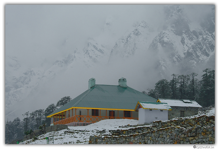 Rest house in Yumthang valley in north Sikkim