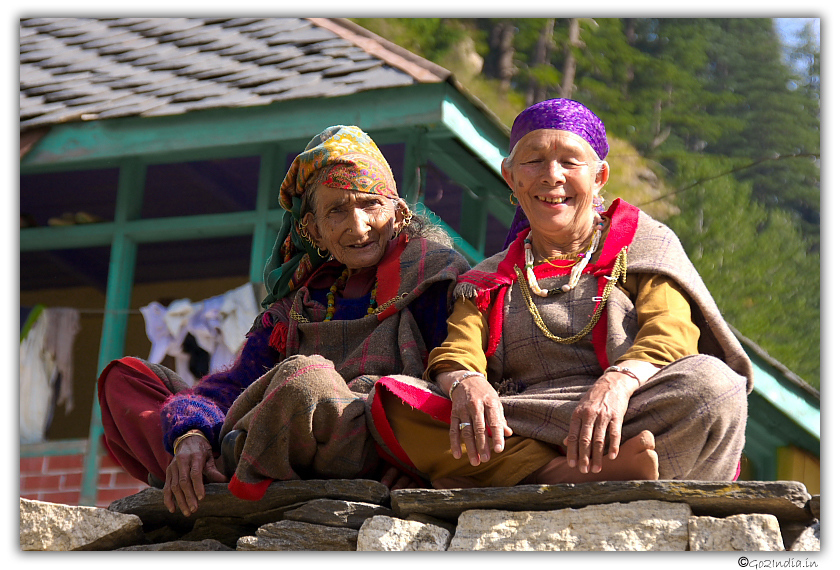 Old women smiling