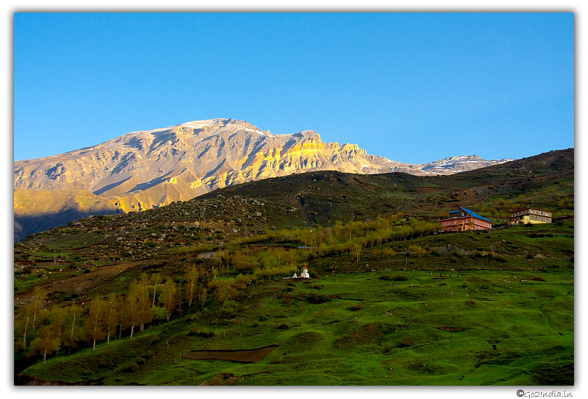 Early hours Sun rays on Himalayan peaks