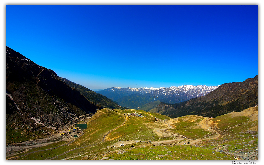 Panoramic view of Rohtang valley from top
