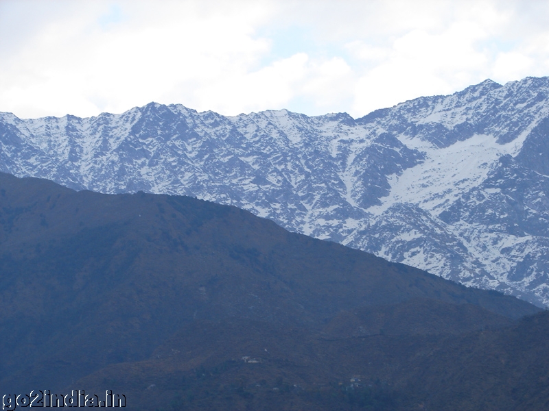 Snow capped Dhauladhar hills