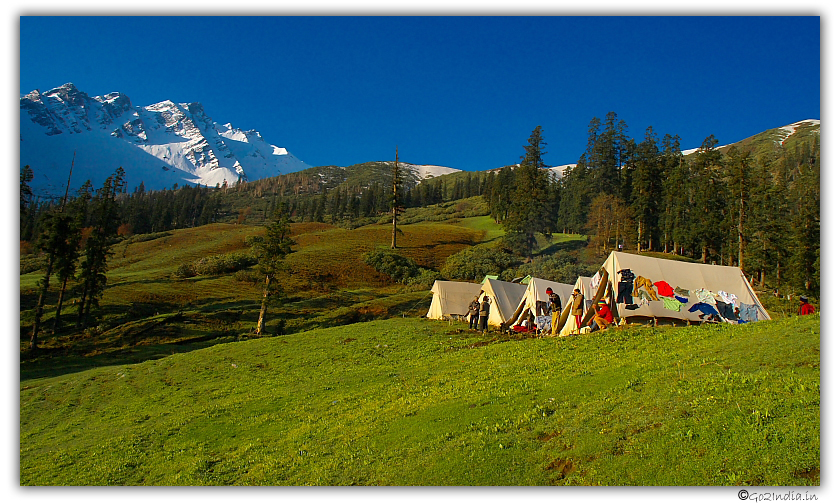 Tents at Bhandak thatch