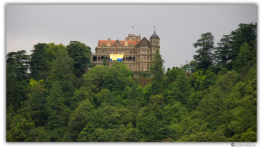 Distance view of Vice Regal Lodge Complex at Shimla