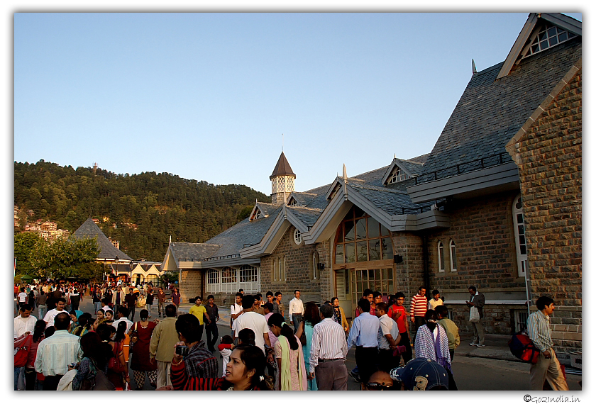 Mall road in Shimla